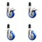 Service Caster 4 Inch 316SS Blue Poly Swivel 1-5/8 Inch Expanding Stem Caster Lock Brake, 2PK SS316TTLEX20S414-PPUB-BLUE-2-S-2-158 - alternate 1